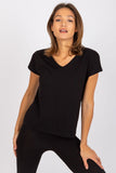 Heart Neckline Short Sleeve Straight Cut T-Shirt