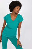 Heart Neckline Straight Cut Short Sleeve T-Shirt