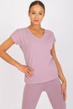 Heart Neckline Short Sleeve Straight Cut T-shirt