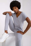 Heart Neckline Short Sleeve Straight Cut T-Shirt