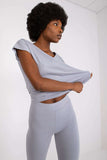 Heart Neckline Short Sleeve Straight Cut T-Shirt