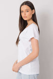 Heart-Neck T-Shirt with Decorative Front Inscription