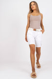 Stylish Zippered Shorts with Braided Belt and Pockets