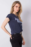 Chic Short Sleeve Women's T-Shirt with Stylish Front Inscription