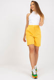 High-Waisted Zipper Shorts with Turned-Up Legs