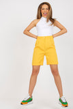 High-Waisted Zipper Shorts with Turned-Up Legs