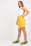 High-Waisted Zipper Shorts with Turned-Up Legs