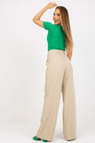 High-Waisted Women's Pants with Zipper and Pockets