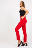 High-Waisted Tapered Leg Pants with Pockets and Belt