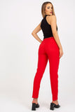 High-Waisted Tapered Leg Pants with Pockets and Belt