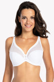 Semi-Padded Ribbed Microfiber Bra with Elastic Trim