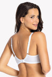 Semi-Padded Ribbed Microfiber Bra with Elastic Trim
