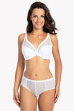 Delicate Mesh Striped Women's Panties with Satin Bow Detail