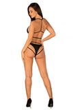 Seductive Asymmetrical Body Set with Elegant Animal Print