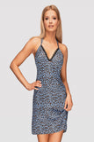 Leopard Print Chemise with Lace Trim - Nadines Collection