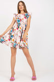 Floral Frill Summer Dress with Short Sleeves