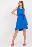 Flared Summer Dress with Ruffle Hem and Sweetheart Neckline