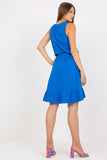 Flared Summer Dress with Ruffle Hem and Sweetheart Neckline