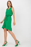 Asymmetrical Flared Summer Dress with Ruffle Hem