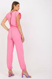 Summer Blouse & Long Pants Set with Elastic Waistband