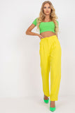 Wide Leg Fabric Pants with Zippered Closure and Pockets