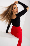Elegant Long Sleeve Blouse with Boat Neck and Cutout Back