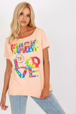 Decorative Print Short Sleeve Straight Cut Blouse