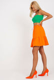 Elastic Waist Tracksuit Skirt with Decorative Frill