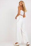 Wide-Leg Sweatpants with Pockets & Detachable Chain