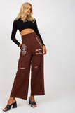 Wide Leg Sweatpants with Side Pockets & Decorative Slits