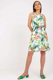 Ruffled Summer Dress with Tied Straps and Waist Tie
