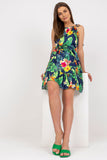 Summer Dress with Tied Straps and Ruffled Hem