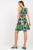 Summer Dress with Tied Straps and Ruffled Hem
