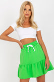 Elastic Waist Tracksuit Skirt with Decorative Frill