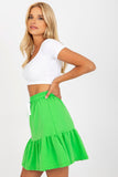 Elastic Waist Tracksuit Skirt with Decorative Frill