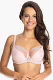Floral Embroidered Semi-Soft Bra with Side Underwire Support