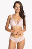 Floral Embroidered Semi-Soft Bra with Side Underwire Support