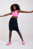 Elastic Waist Sweatshirt Skirt with Pockets and Ties