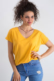 Short Sleeve Women's T-Shirt with Heart Neckline