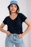 Heart Neckline Short Sleeve Women's T-Shirt in Cotton Blend