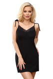 Elegant Lace Chemise with Bow Detail for Summer Nights