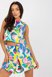 Summer Top and Shorts Set with Decorative Back Detail