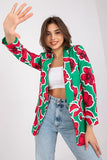 Colorful Straight Cut Jacket with Shoulder Pillows
