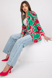Colorful Straight Cut Jacket with Shoulder Pillows