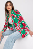 Colorful Straight Cut Jacket with Shoulder Pillows