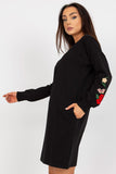 Embroidered Long Sleeve Tracksuit Dress with Pockets