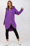 Extended Cut Zippered Hoodie with Side Pockets
