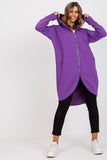 Extended Cut Zippered Hoodie with Side Pockets