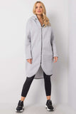 Extended Cut Zippered Hoodie with Side Pockets