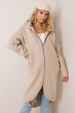 Extended Cut Zippered Hoodie with Side Pockets